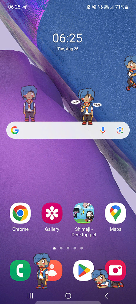 Jack Shimeji on Mobile