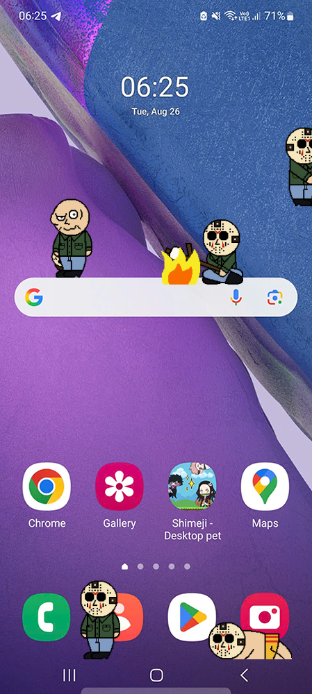 Jason Voorhees Shimeji on Mobile