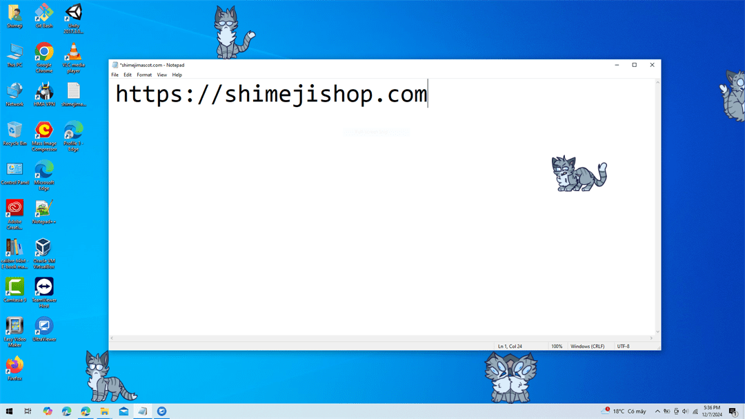 Jayfeather Shimeji on Desktop