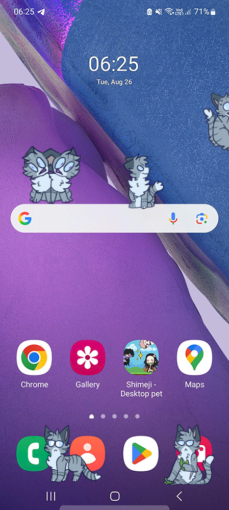 Jayfeather Shimeji on Mobile