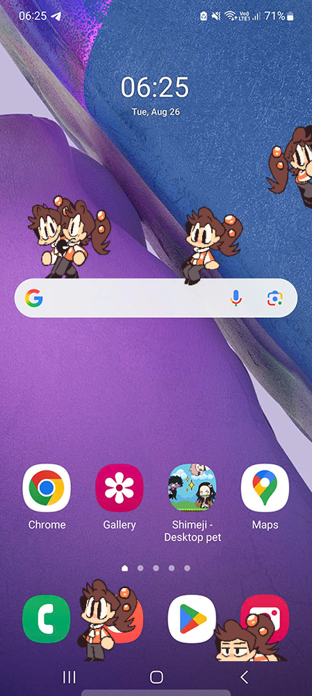 Jenny Shimeji on Mobile
