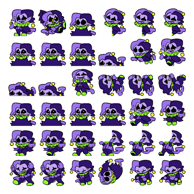 Jevil Shimeji Sprite Preview
