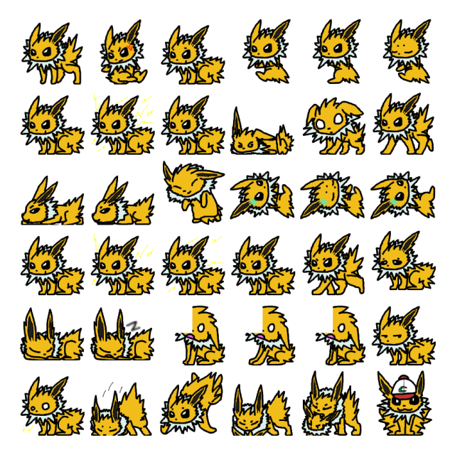Jolteon Shimeji Sprite Preview