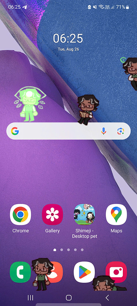 Jon Shimeji on Mobile