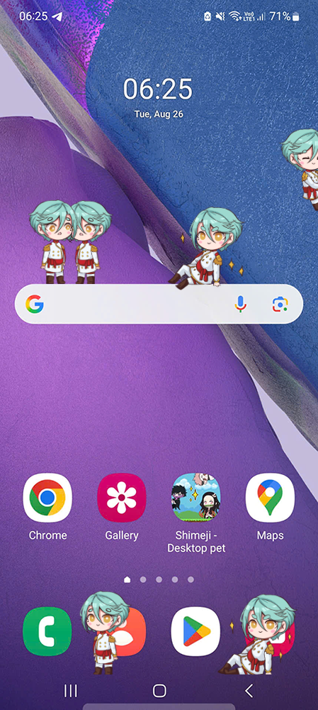 Jonah Shimeji on Mobile