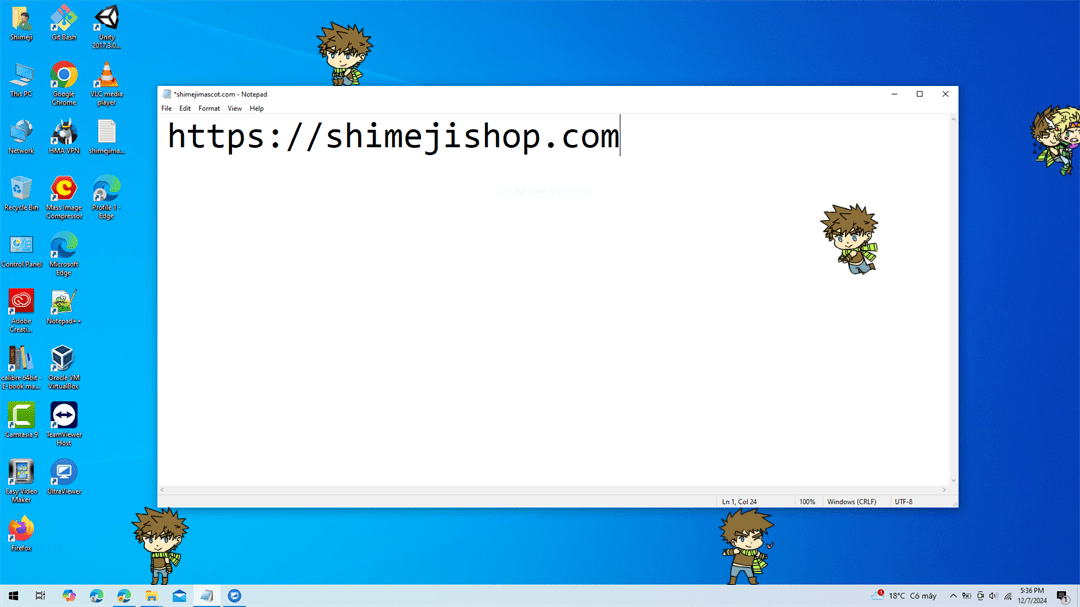 Joseph Joestar Shimeji on Desktop