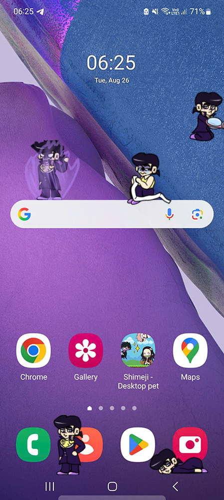 Josuke Higashikata Shimeji on Mobile