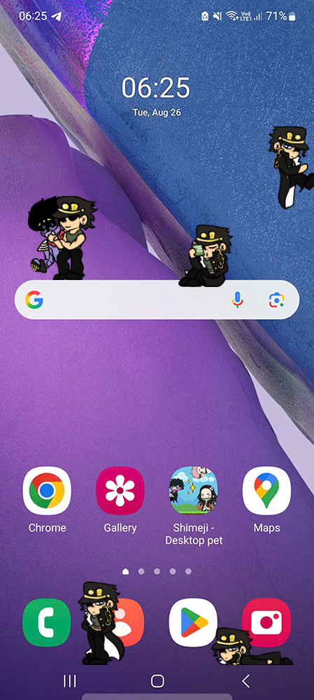 Jotaro Kujo Shimeji on Mobile