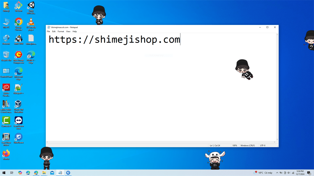 Jungkook - TinyTan Shimeji on Desktop