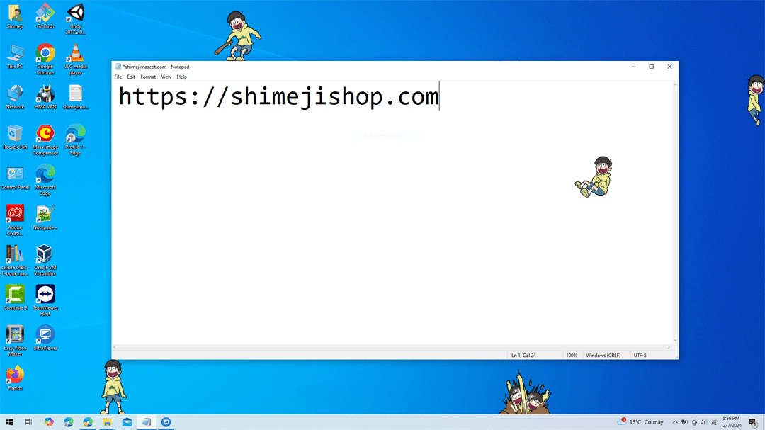 Jyuushimatsu Matsuno Shimeji on Desktop