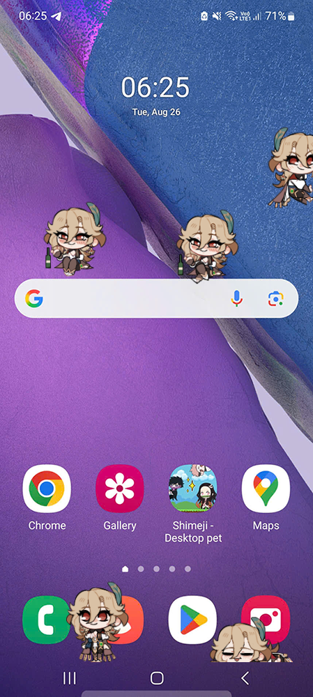 Kaveh Shimeji on Mobile