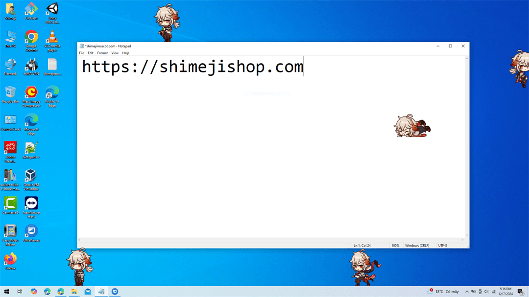 Kazuha Shimeji on Desktop