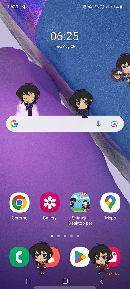 Keith Shimeji on Mobile
