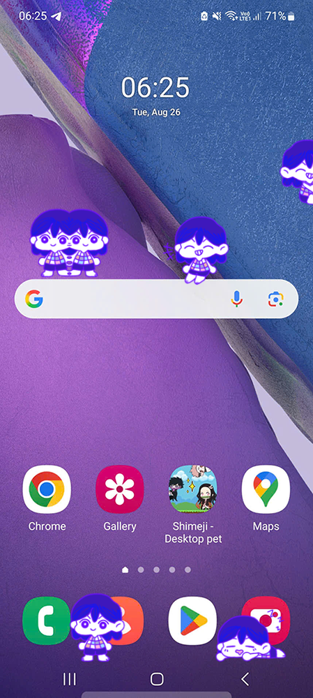 Kel Shimeji on Mobile