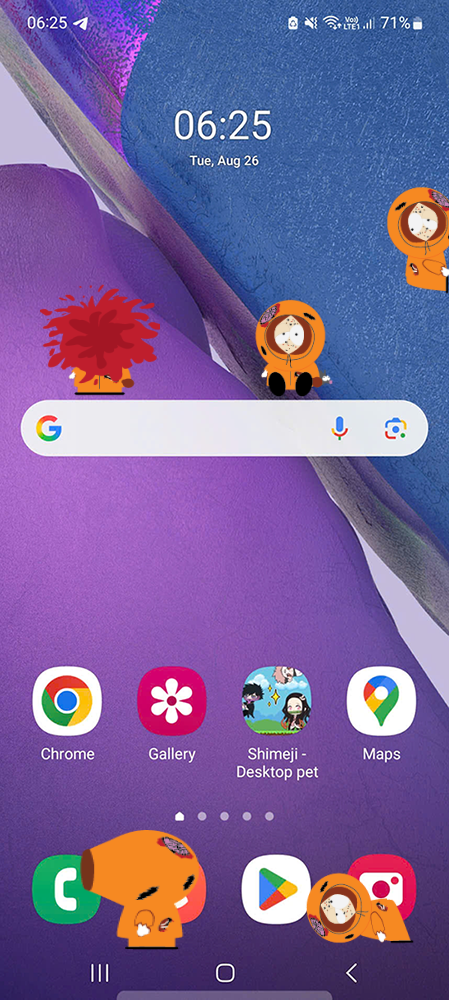 Kenny [zombie] Shimeji on Mobile