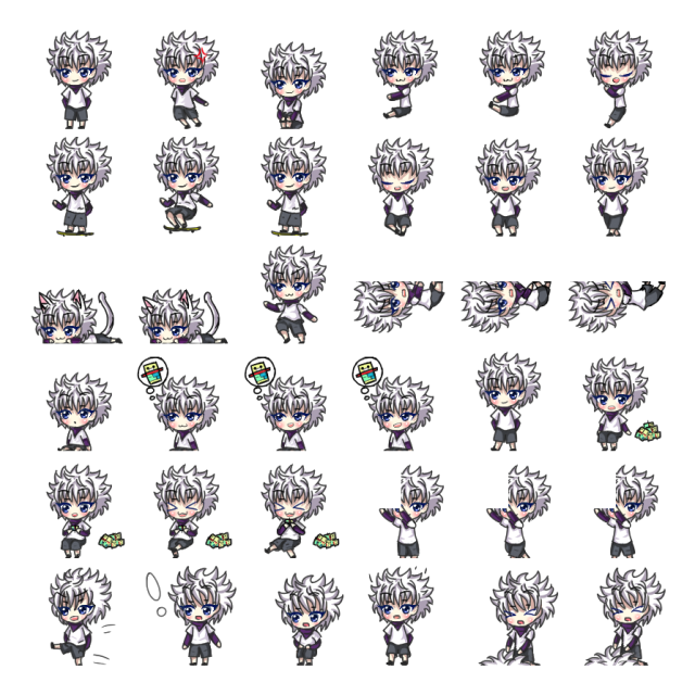 Killua Shimeji Sprite Preview