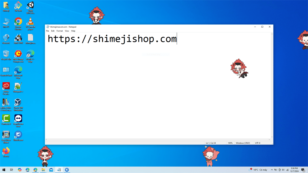 Kirishima Eijiro Shimeji on Desktop