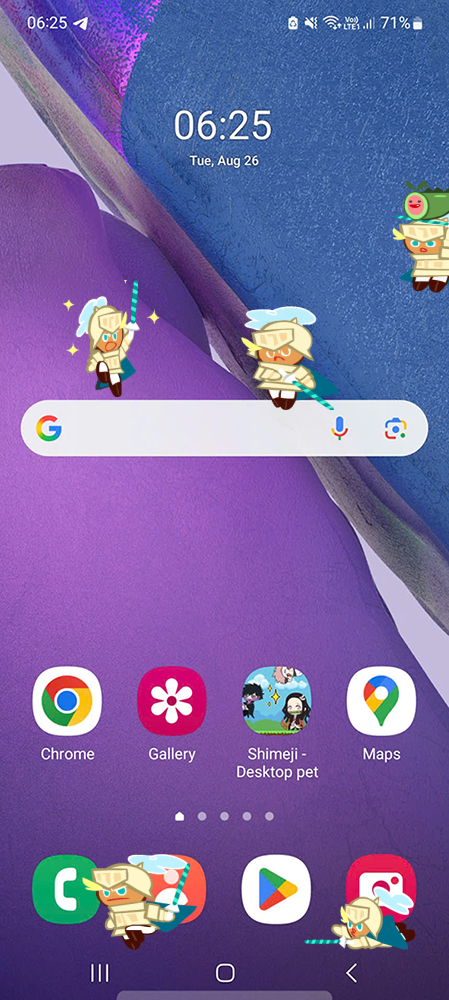 Knight Cookie Shimeji on Mobile