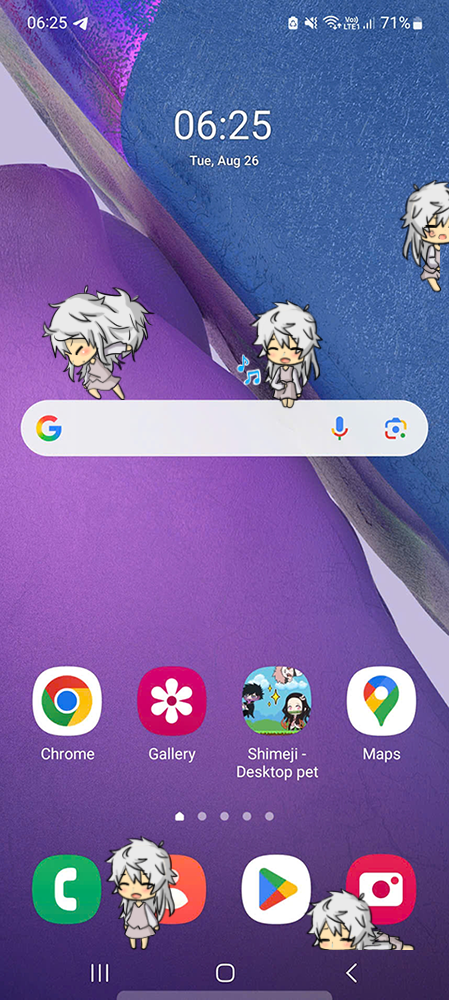 Kogumi Shimeji on Mobile