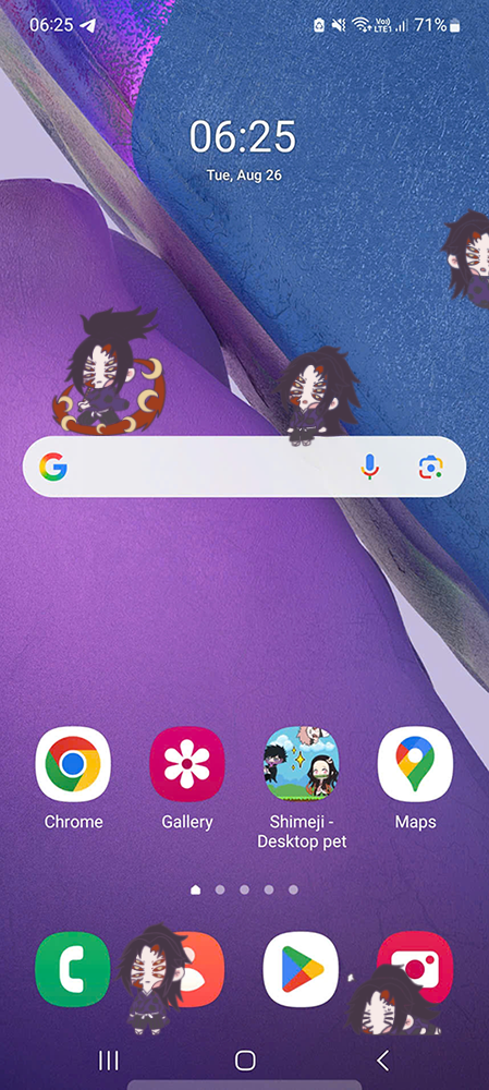 Kokushibo Shimeji on Mobile