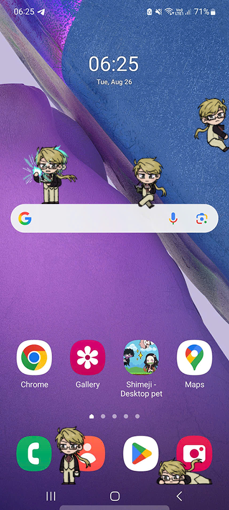 Kunikida Shimeji on Mobile