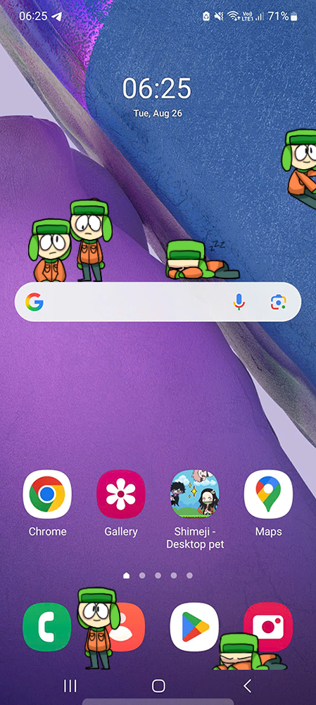 Kyle Broflovski Shimeji on Mobile