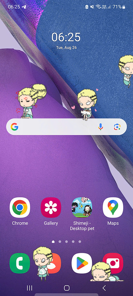 Kyoutani Kentaro Shimeji on Mobile
