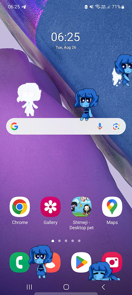 Lapis Lazuli Shimeji on Mobile