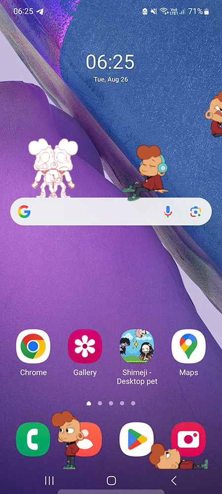 Lars Shimeji on Mobile