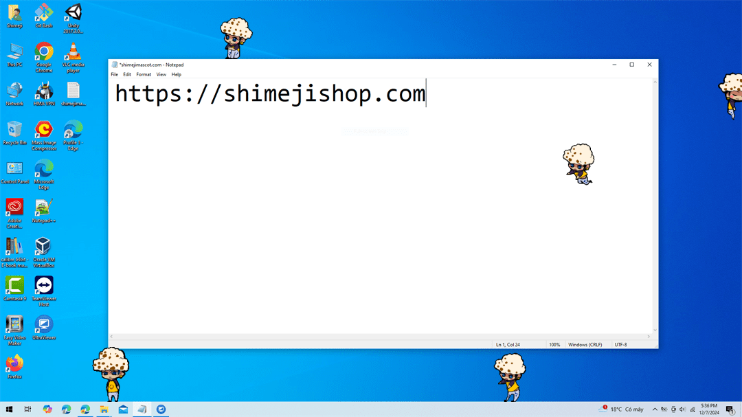 Law Shimeji on Desktop
