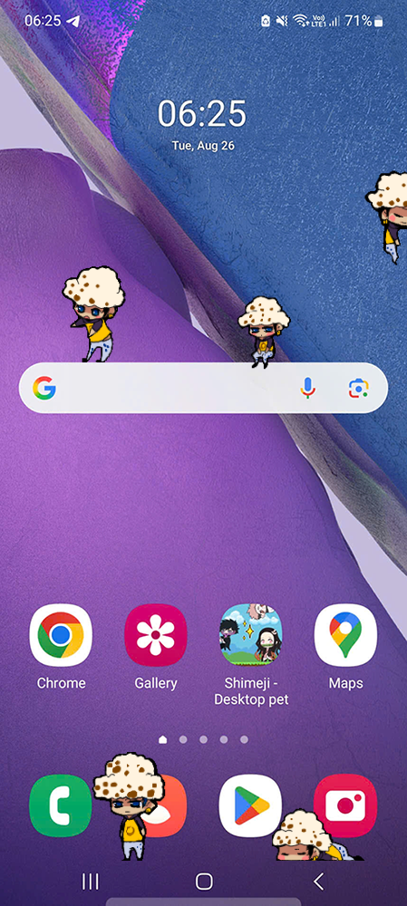 Law Shimeji on Mobile