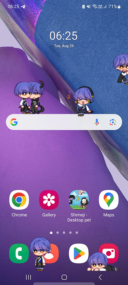 Leviathan Shimeji on Mobile