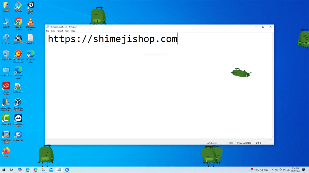 Liam Shimeji on Desktop
