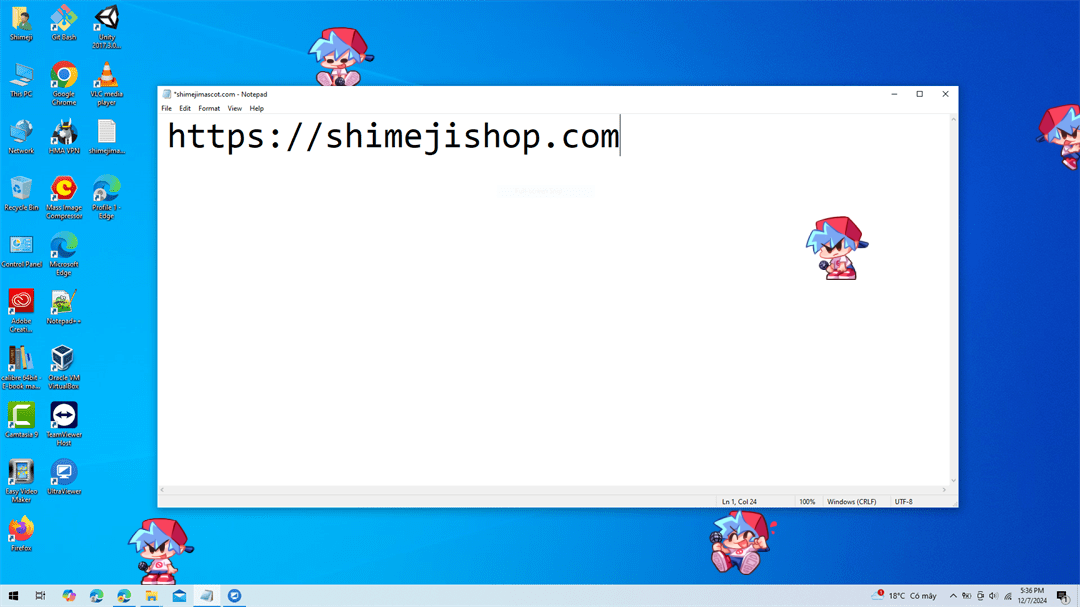 Lil Boyfriend Shimeji on Desktop