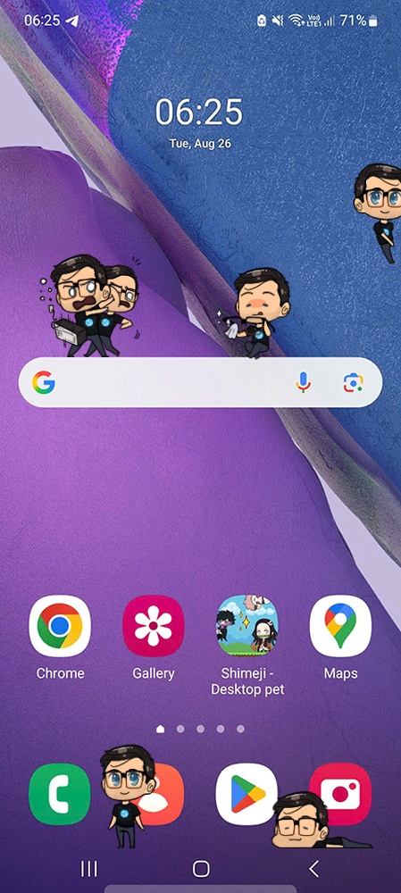 Link Shimeji on Mobile