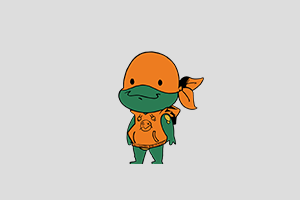 Little Mikey Shimeji featured image – free desktop pet from Teenage Mutant Ninja Turtles