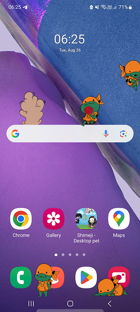 Little Mikey Shimeji on Mobile