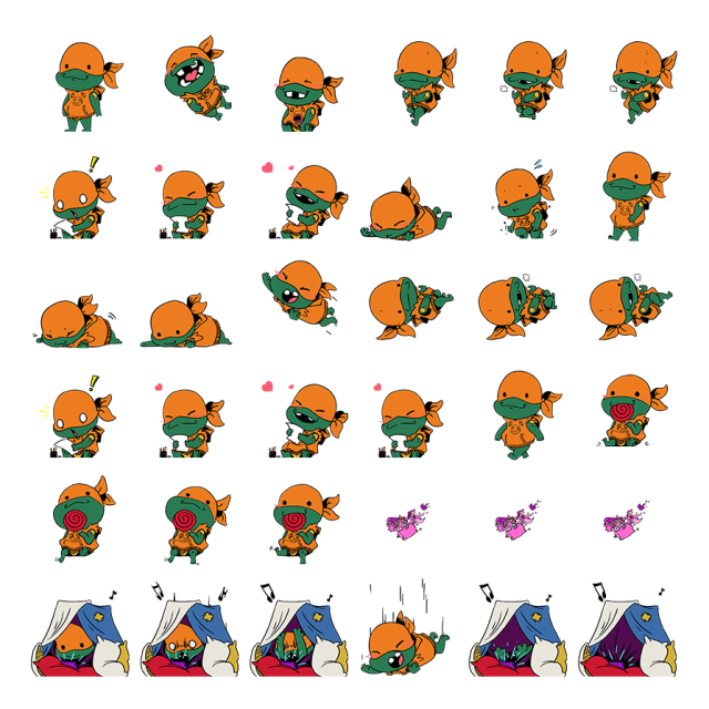 Little Mikey Shimeji Sprite Preview