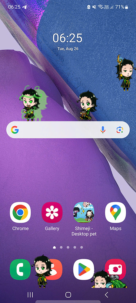 Loki (helmet) Shimeji on Mobile