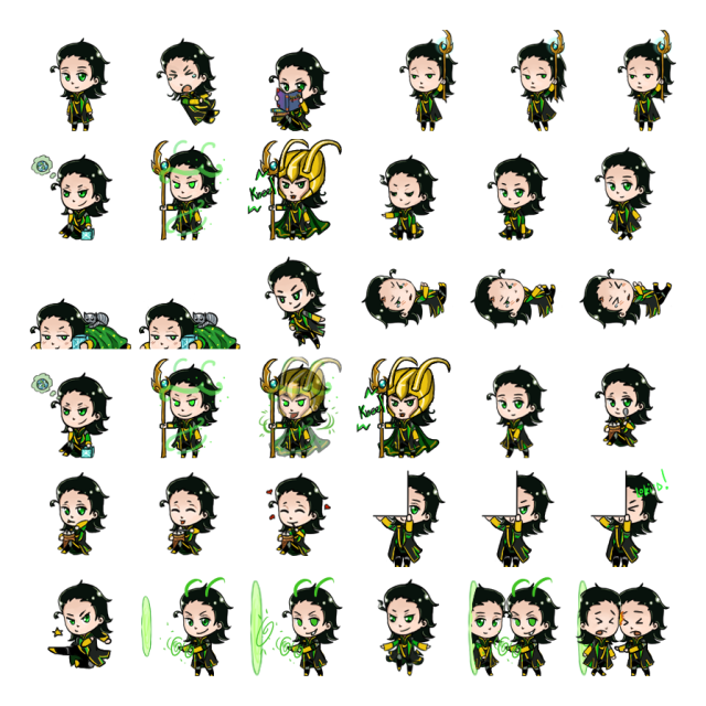 Loki (helmet) Shimeji Sprite Preview