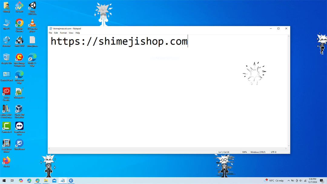 Loop Shimeji on Desktop