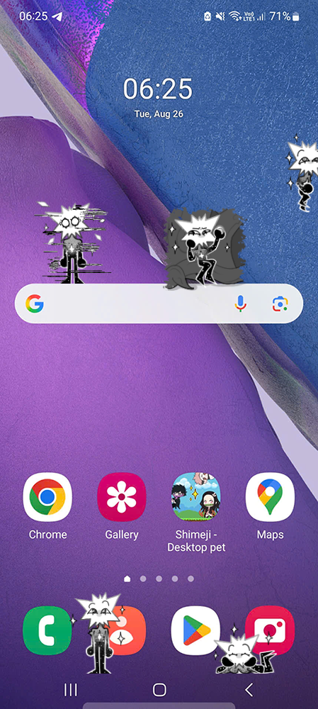 Loop Shimeji on Mobile