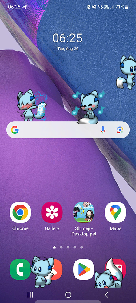 Lree Shimeji on Mobile