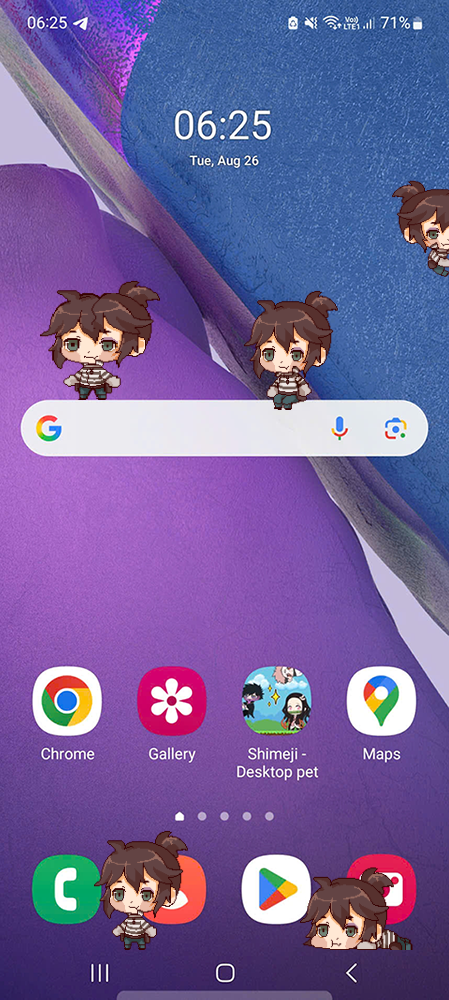Luca Balsa Shimeji on Mobile