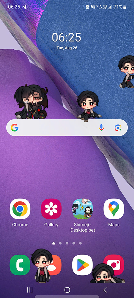Lucifer Shimeji on Mobile
