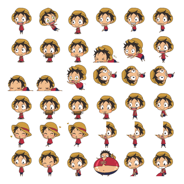 Luffy Shimeji Sprite Preview