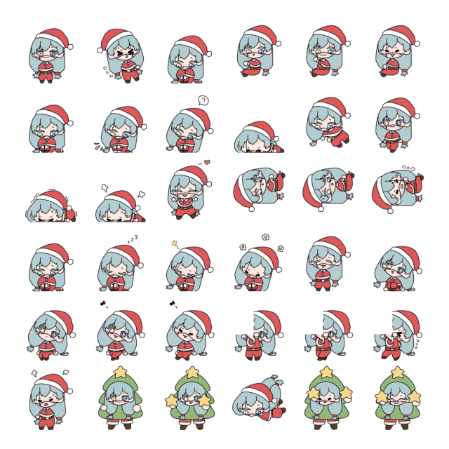 Mahito Christmas Shimeji Sprite Preview