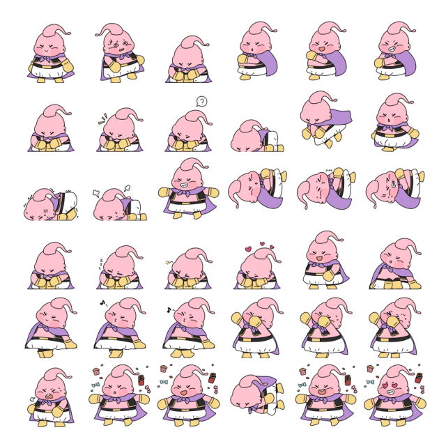 Majin Buu (Fat Buu) Shimeji Sprite Preview
