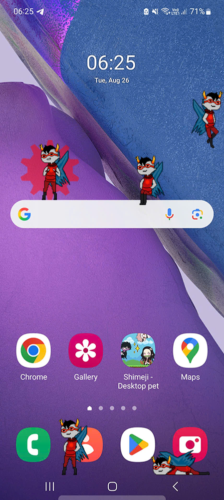 Mallek Godtier Shimeji on Mobile