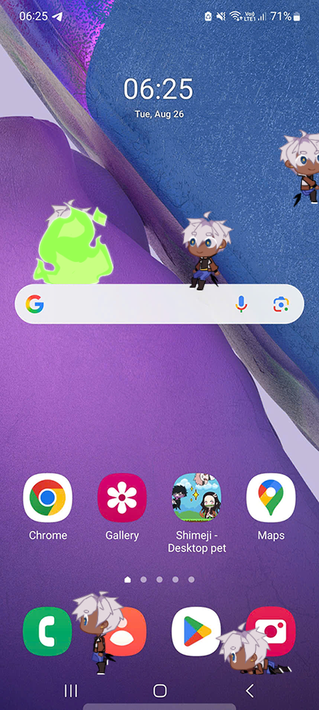 Mammon Shimeji on Mobile